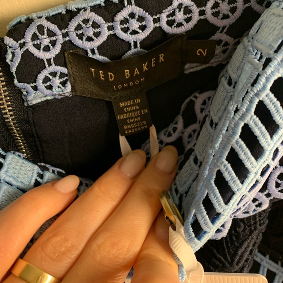 Ted Baker BRT-BLUE Bardot Lace Dress - Picture 7 of 11